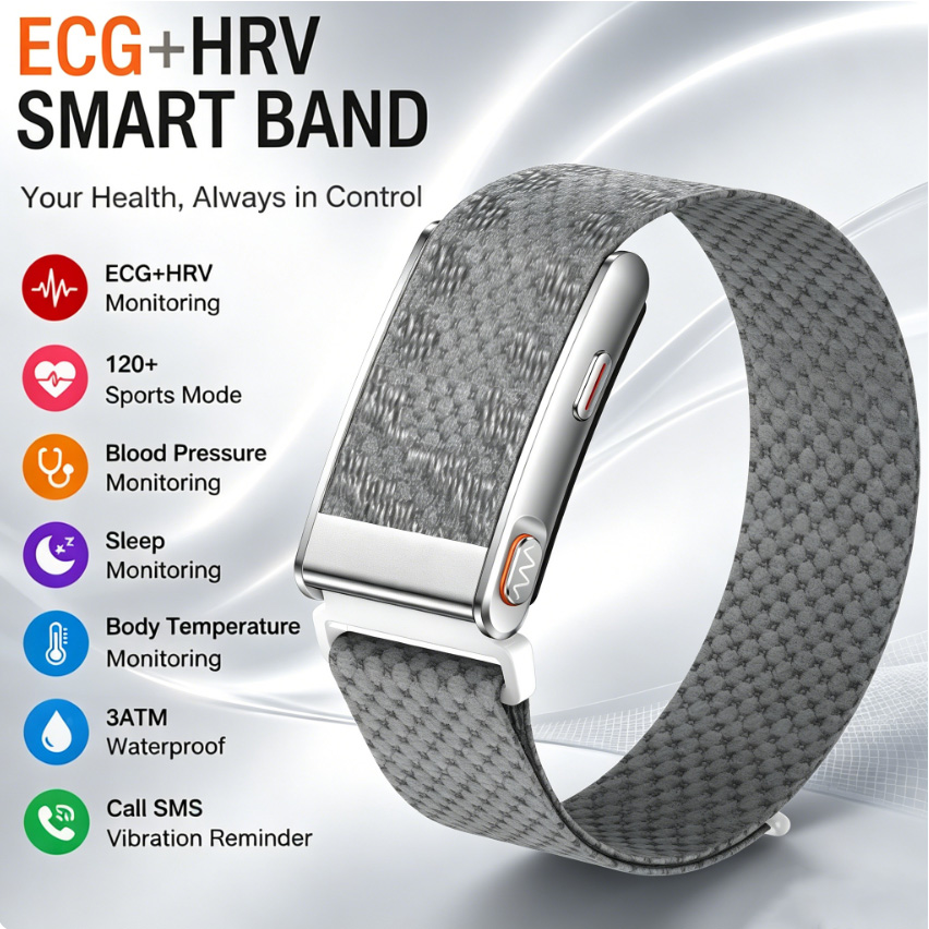 Health Wellness Zone - Smart Health Bracelet ECG HRV Blood