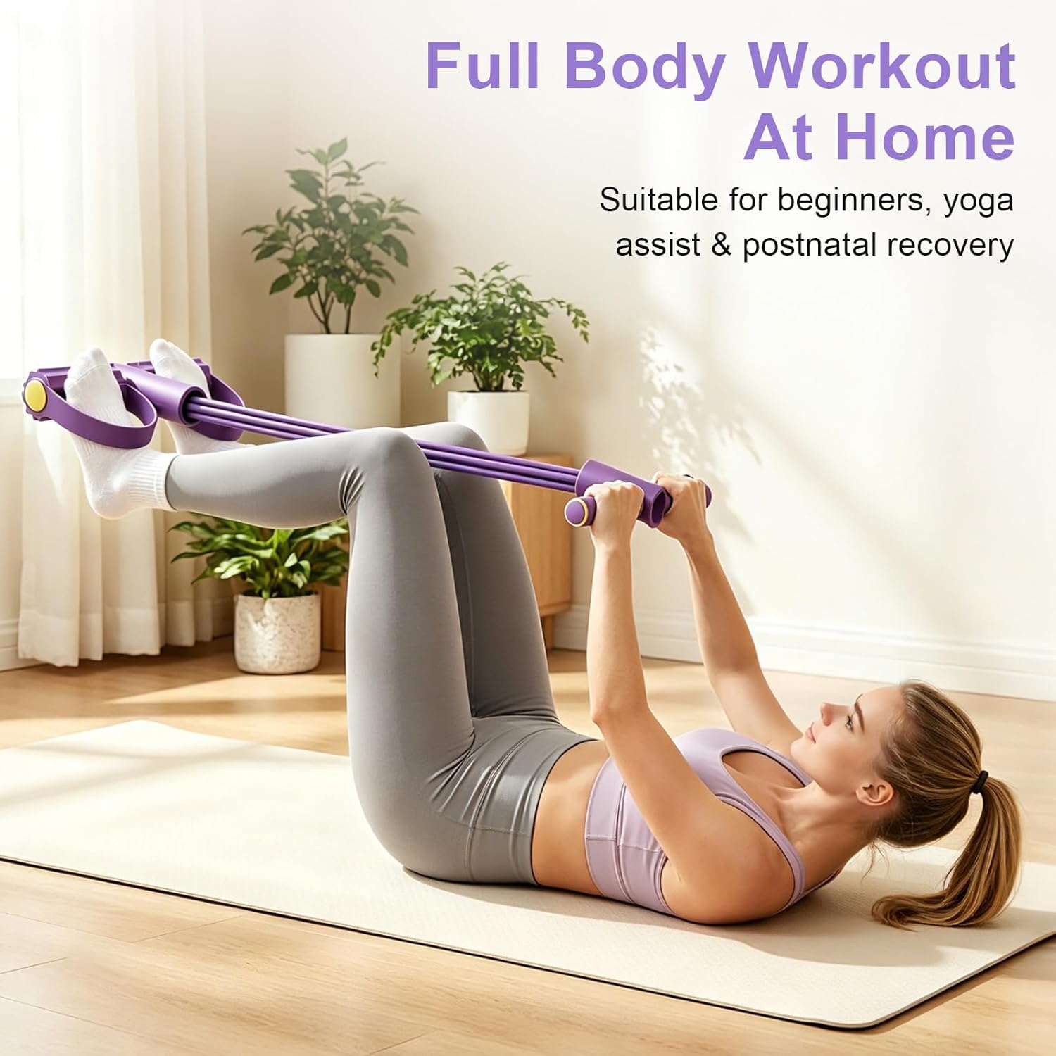 Resistance Tube Set - 4-Tube Resistance Band Multi Function Tension