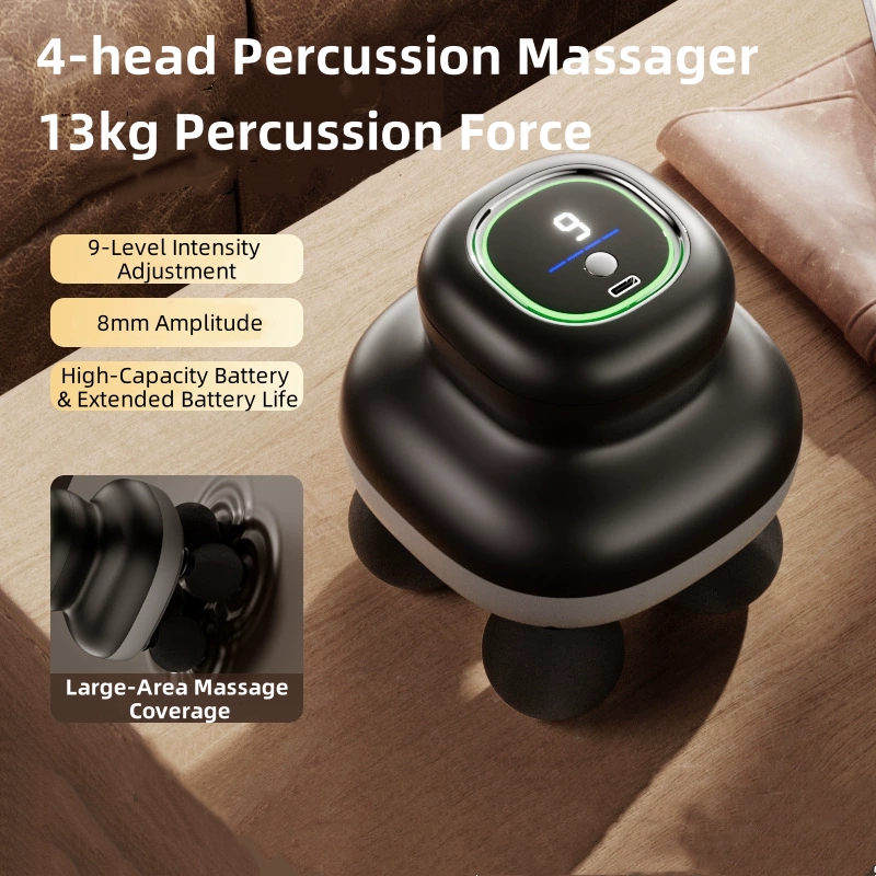 Massage Gun Deep Tissue - 4-Heads Handheld Fascia Gun Professional Muscle