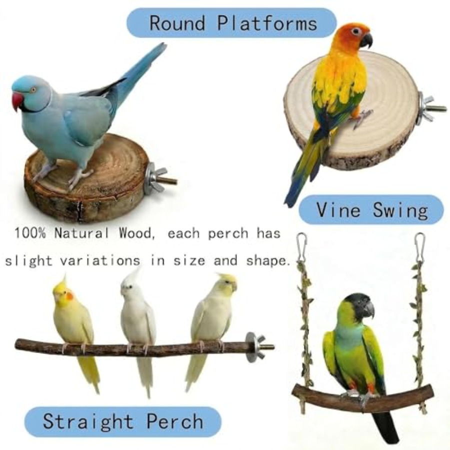 8PCS natural wood bird perches - đánh giá và giá Health & Wellness Expo 2025